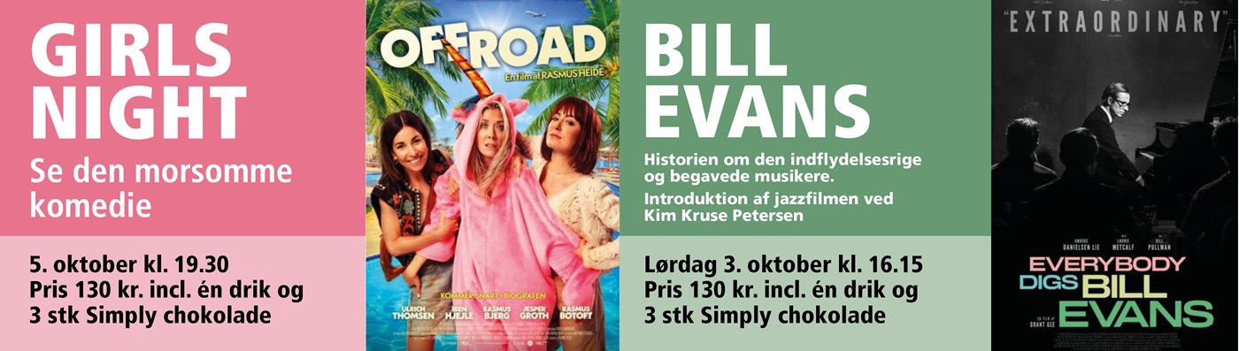 BEMÆRK ÆNDREDE TIDER FRA 1. OKTOBER PÅ WEEKENDFORESTILLINGERNE